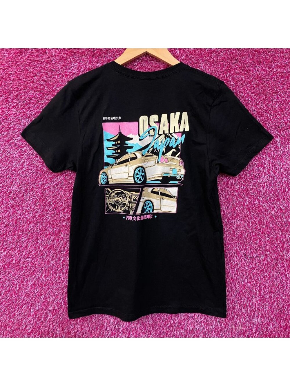 Pleasant Getaway Osaka Boys "Car Culture Is Alive!" Graphic Women's T-Shirt Larg